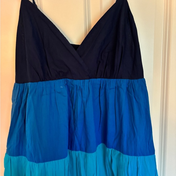 New York & Company Navy and Teal Dress - Picture 3 of 5